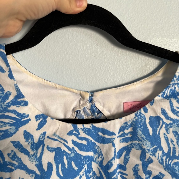 Lilly Pulitzer Ruffle Fiesta Stretch Dress On a Role Blue - Picture 7 of 10